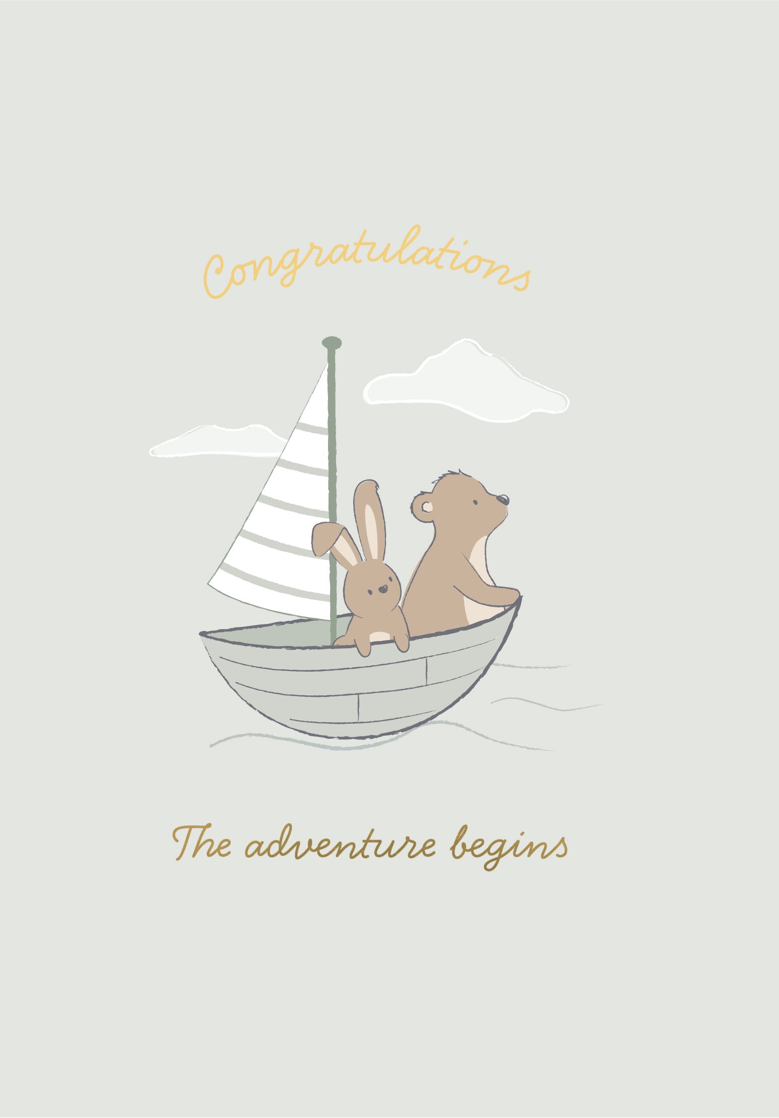 Greeting Card Little Adventurer - Row Boat
